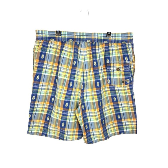Vintage 90s Polo Ralph Lauren Tribal Aztec LINED Swim Trunks Mens 2XB Big Retro - Picture 3 of 8